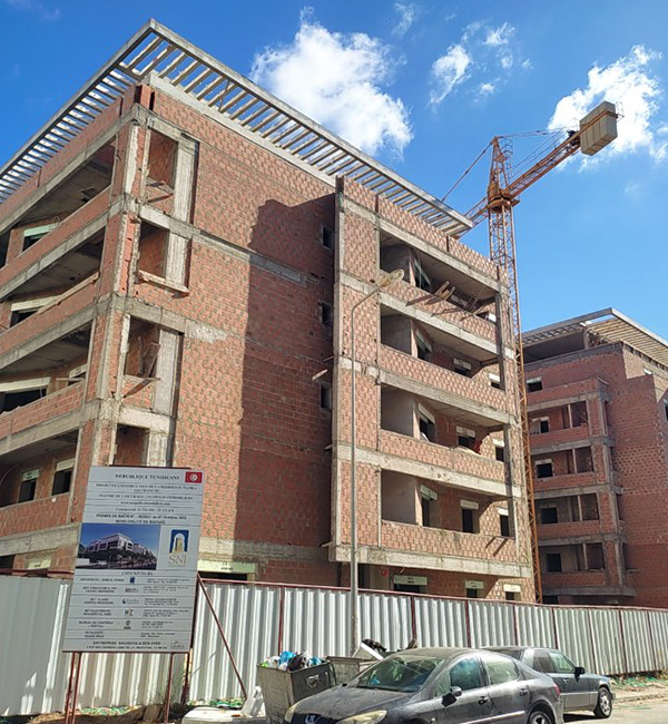 avancement du chantier du projet immobilier résidence Floria